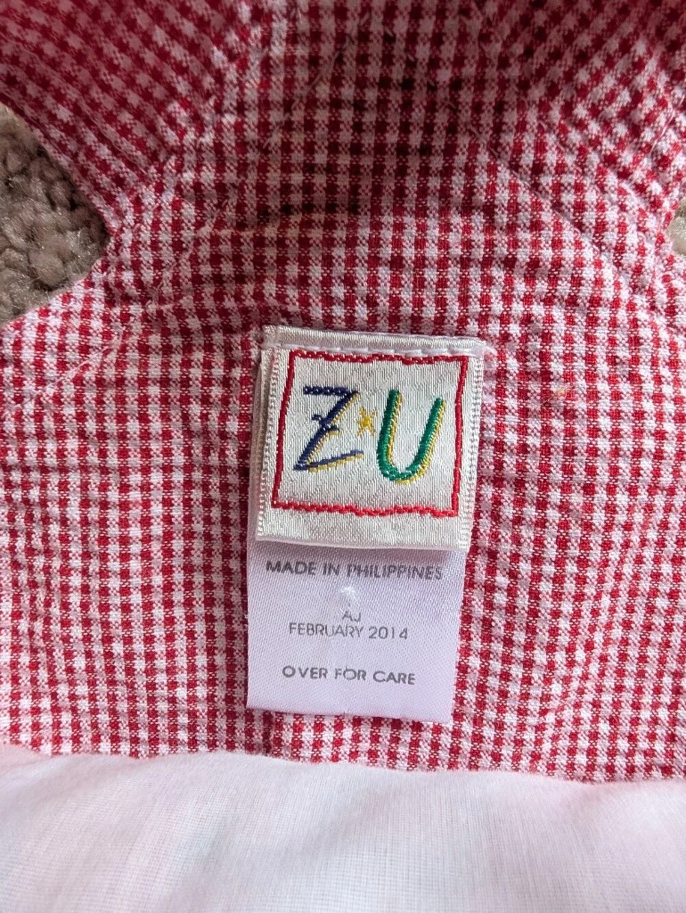 12 Month Boys Red White Plaid Shortalls Jon Jons Ant Magnifying Glass Applique
